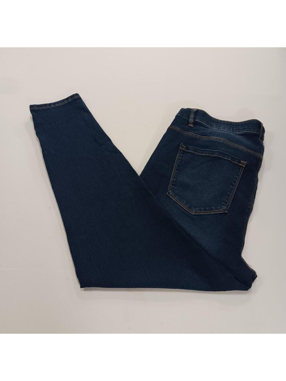 Curve Appeal Women's Blue Comfort Waist High Rise Skinny Jeans Size 18W (38×28)